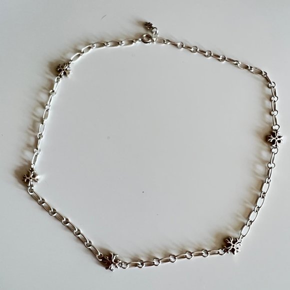 Tory Burch Roxanne SILVER Chain Delicate Choker Necklace - Picture 1 of 8